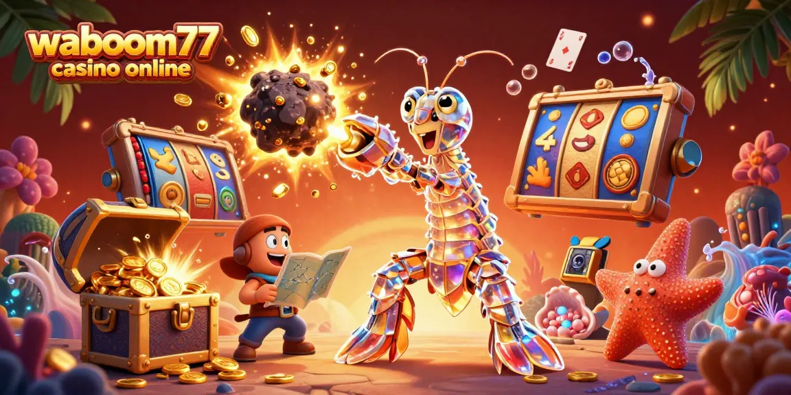 Experience the thrill of waboom77 casino online with vibrant gaming elements and a dynamic scene.
