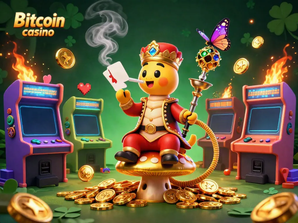 Jouez au Bitcoin casino avec des personnages colorés et des éléments visuels riches.