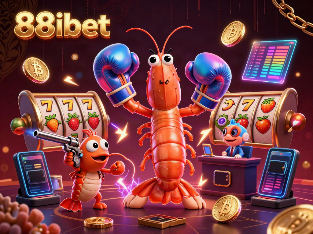 Experience thrilling slots action with 88ibet's immersive casino scene featuring vibrant game elements and characters.