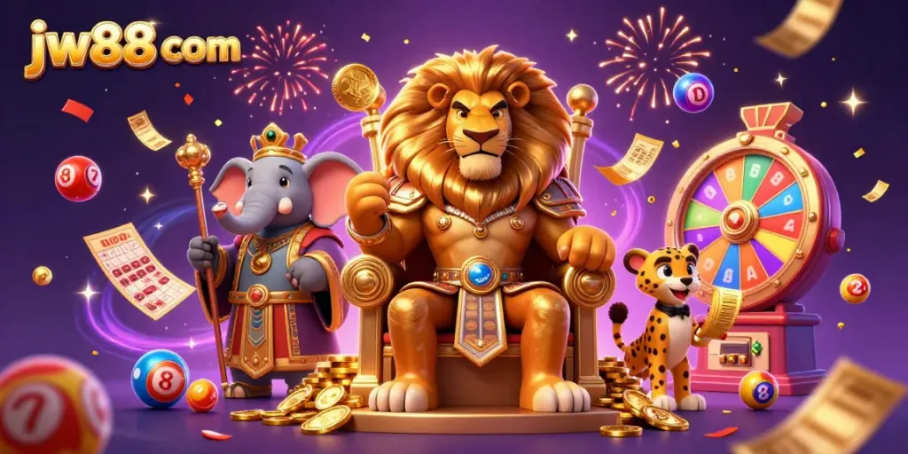 Experience the vibrant excitement of jw88 com with lively lottery gameplay elements and charismatic characters.