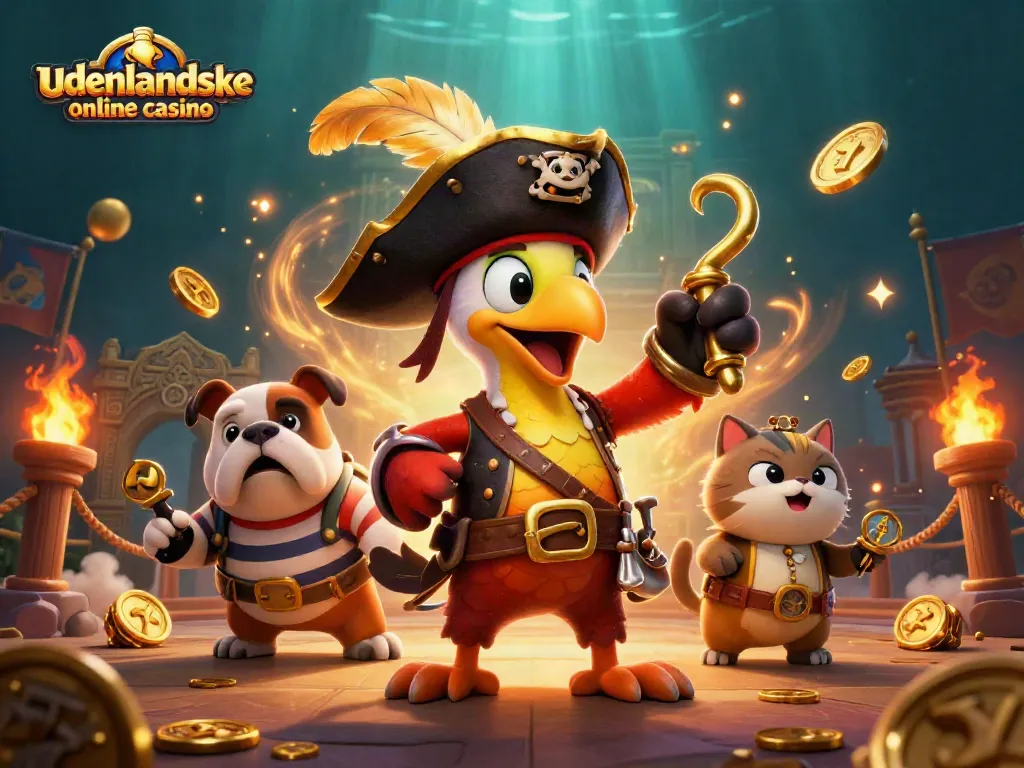 Engage in thrilling slots with udenlandske online casino featuring pirate characters and dynamic elements.
