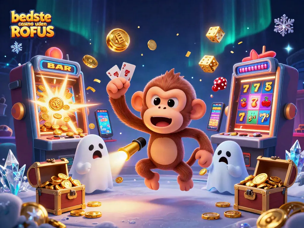 Engaging illustration showcasing the excitement at bedste casino uden ROFUS with dynamic elements and characters.